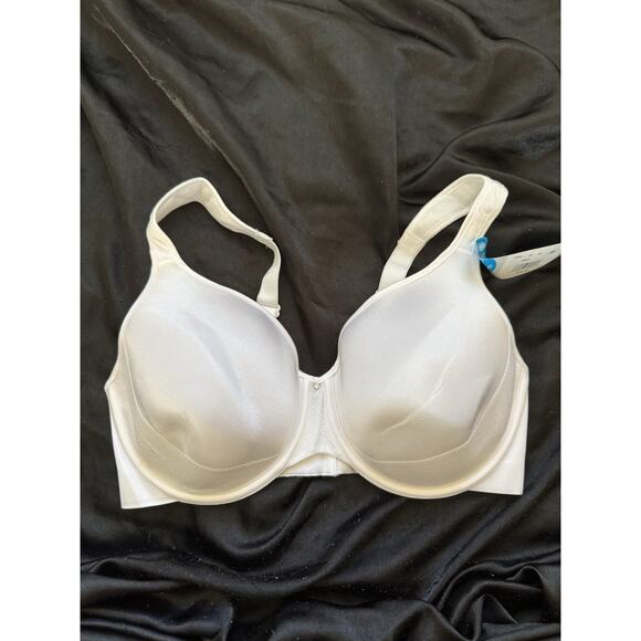 NWT Playtex Love My Curves White Satin Bras Size 36D Underwire Full Coverage (2) - Picture 2 of 7